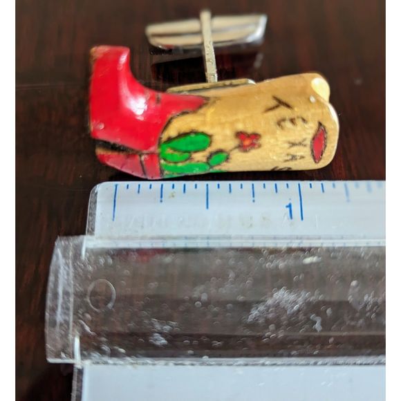 Bundle of two (2) wood cowboy boots cufflinks (Unisex) - Picture 10 of 10